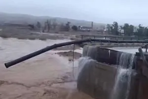 بسبب السيول الطريق الحولي في طوزخورماتو يغلق مجدداً