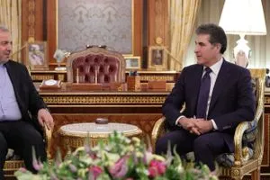 نيجيرفان بارزاني والسفير الإيراني يؤكدان أهمية حسن الجوار شفق نيوز