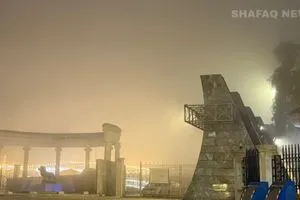 شوارع أربيل تتشح بضباب مسائي صور شفق نيوز