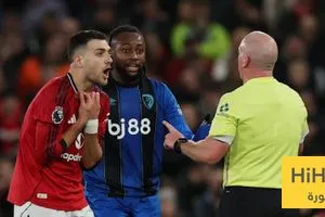 الشوط الأول مانشستر يونايتد يتقدم على بورنموث بهدفين مقابل هدف