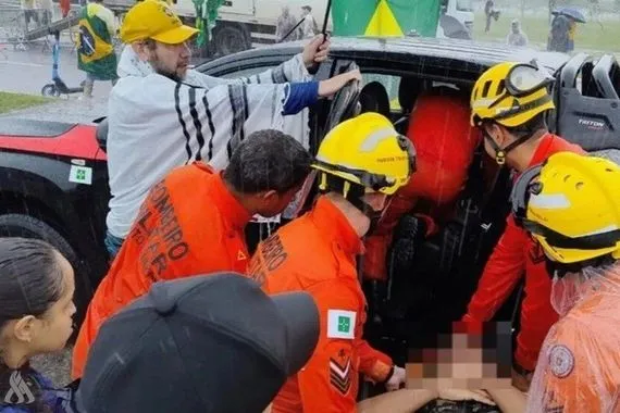 البرازيل صاعقة تطيح بمتظاهرين مؤيدين للرئيس السابق وكالة الانباء العراقية واع